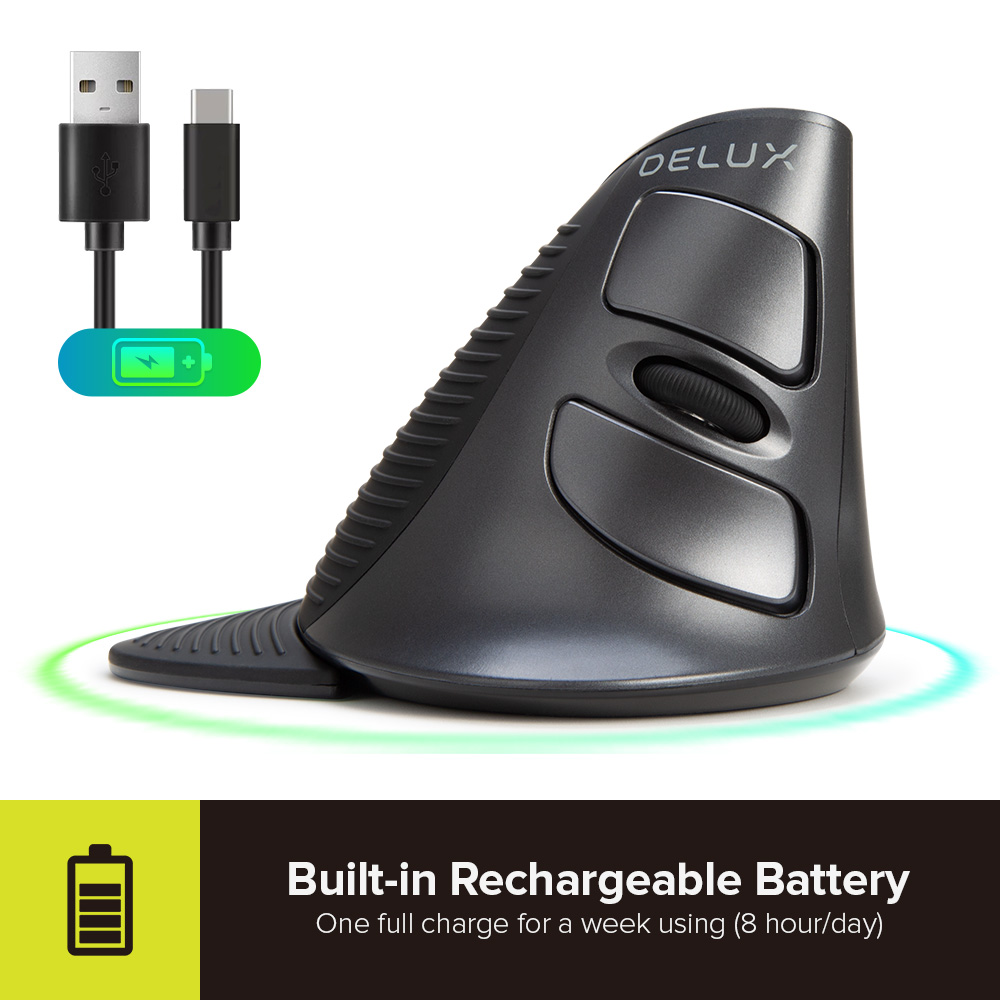 Delux M618G Pionowa mysz bezpr – Vertical Mouse Dpi 4000 recenzja i cena