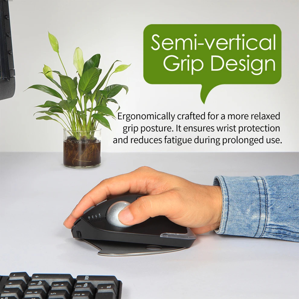 Bezprzewodowa mysz trackball 2 – Ergonomic Mouse Trackball Thumb recenzja i cena