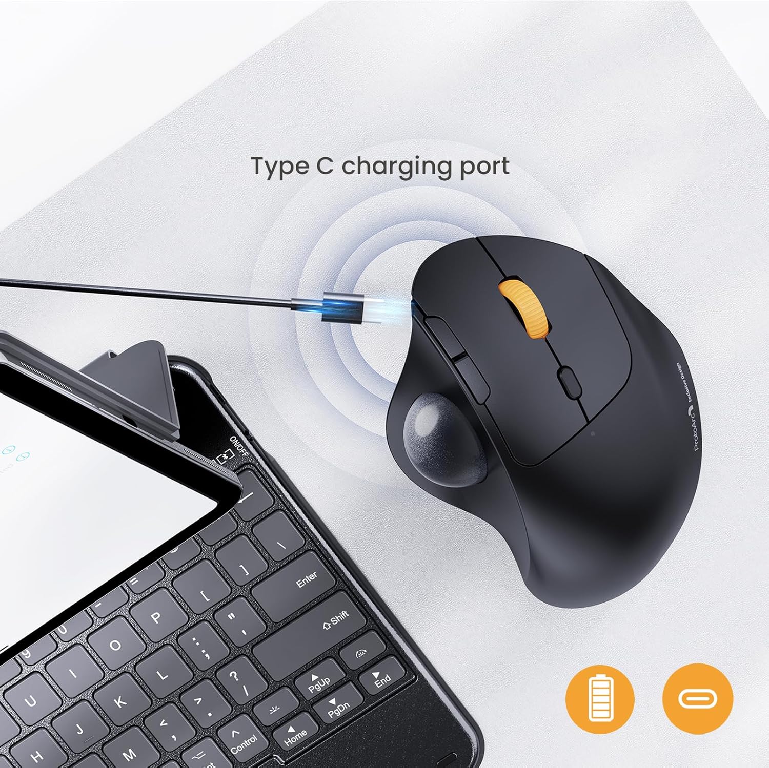 Mysz trackball bezprzewodowa P – Ergonomic Mouse Trackball Thumb recenzja i cena