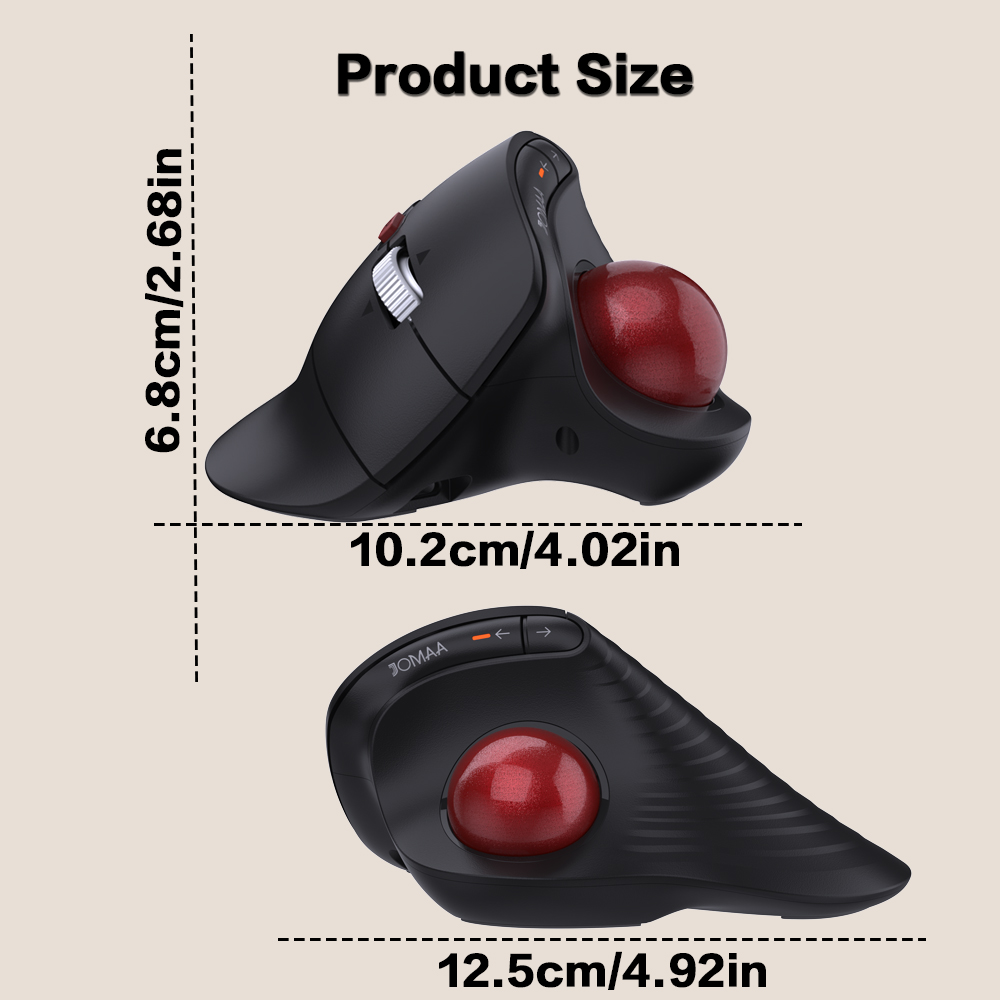 Mysz bezprzewodowa JOMAA z tra – Ergonomic Mouse Trackball Thumb recenzja i cena