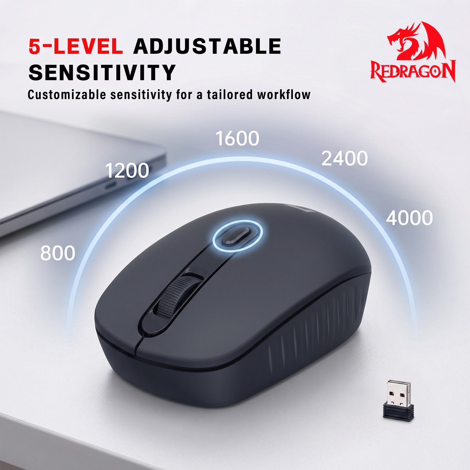 Redragon – bezprzewodowa mysz  – Ergonomic Mouse 2.4G Silent Click recenzja i cena